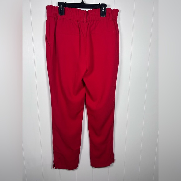 LOFT Red Paperbag Waist Pants NWT Size Small - Picture 7 of 14